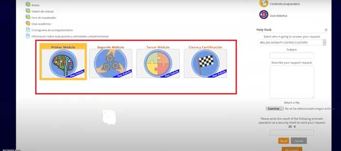 ACCESO MODULOS AULA VIRTUAL UMNG