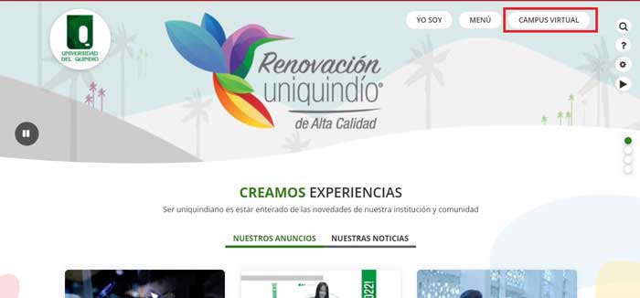 BOTON CAMPUS VIRTUAL AULA VIRTUAL UNIQUINDIO