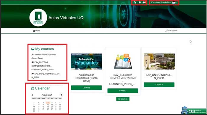 PLATAFORMA AULA VIRTUAL UNIQUINDIO
