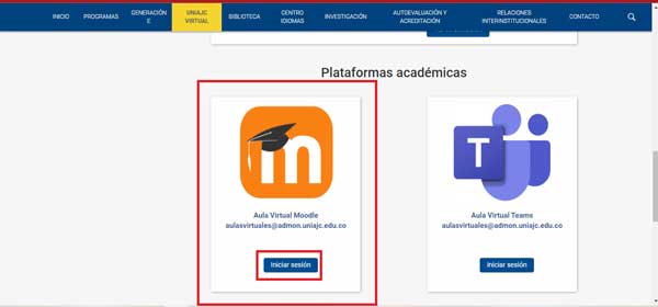 PLATAFORMAS ACADEMICAS AULA VIRTUAL UNIAJC