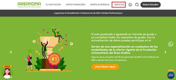 SERVICIOS AULAS VIRTUALES AREANDINA