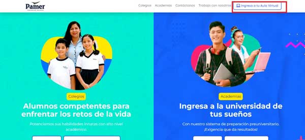 INGRESA A TU AULA VIRTUAL PAMER