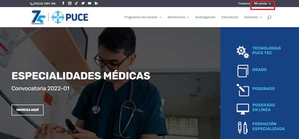 MI CUENTA AULAS VIRTUALES PUCE