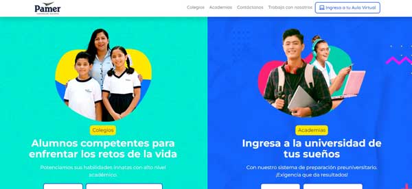 PAGINA PRINCIPAL CORPORACION EDUCATIVA PAMER