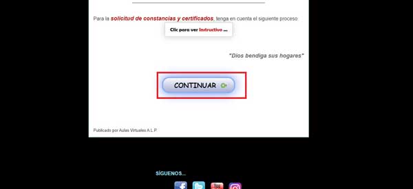 CONTINUAR AULAS VIRTUALES ALP