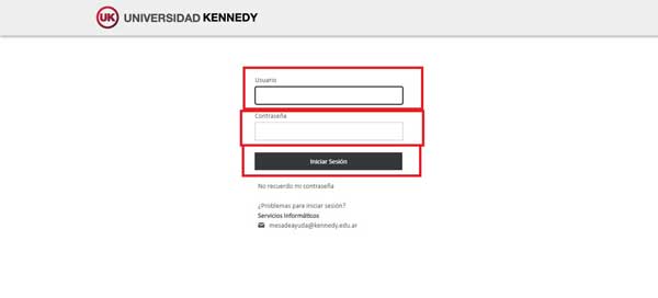 INICIAR SESION AULAS VIRTUALES KENNEDY