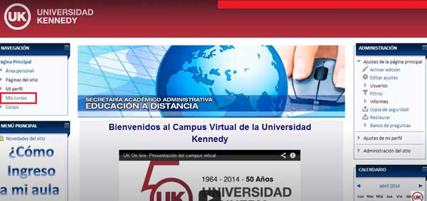 MIS CURSOS AULAS VIRTUALES KENNEDY