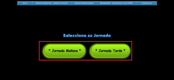 SELECCIONE SU JORNADA AULAS VIRTUALES ALP