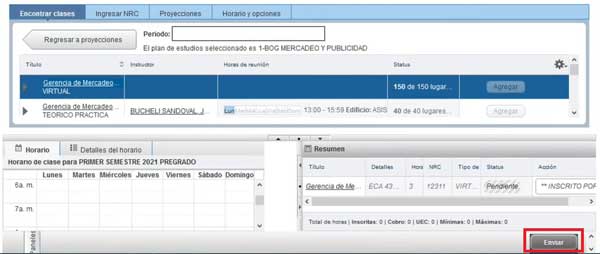 ENVIAR MATERIAS SMARTCAMPUS