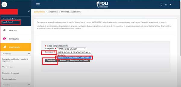 INSCRIPCION A GRADO VIRTUAL SMARTCAMPUS