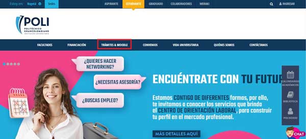 TRAMITES Y MOODLE ESTUDIANTE POLI
