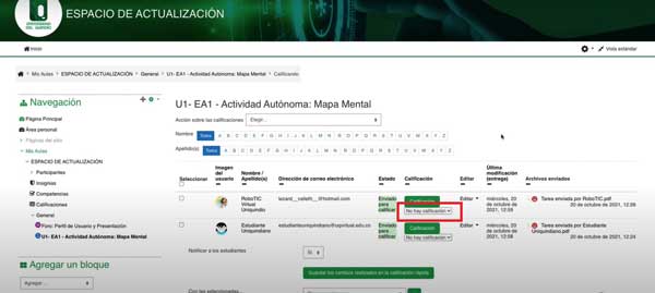 CALIFICACION RAPIDA CALIFICAR TAREA EN MOODLE