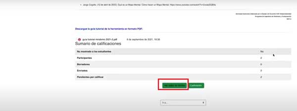 VER TODOS LOS ENVIOS CALIFICAR TAREA EN MOODLE