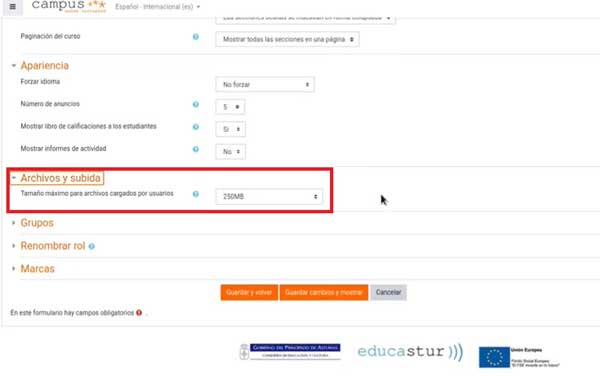 ARCHIVOS Y SUBIDA CREAR CURSO AULAS VIRTUALES