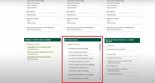 MIS PROFESORES MIS ESTUDIOS AULAS VIRTUALES UNED