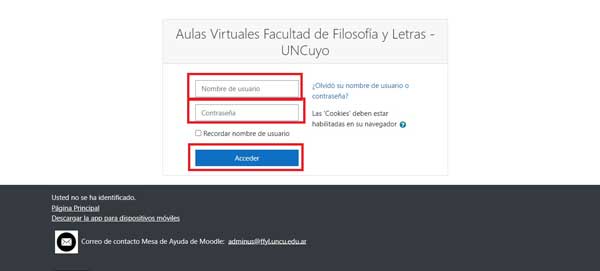 ACCEDER AULAS VIRTUALES FFYL