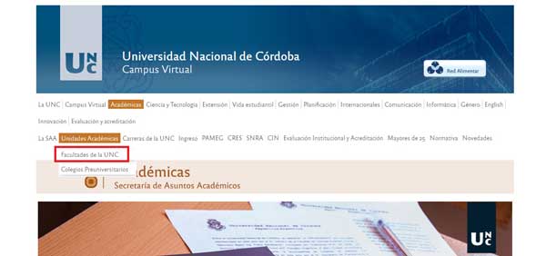 FACULTADES DE LA UNC