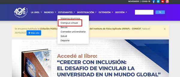 OPCION CAMPUS VIRTUAL UNSL
