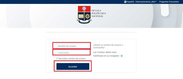 ACCEDER AULAS VIRTUALES EPN