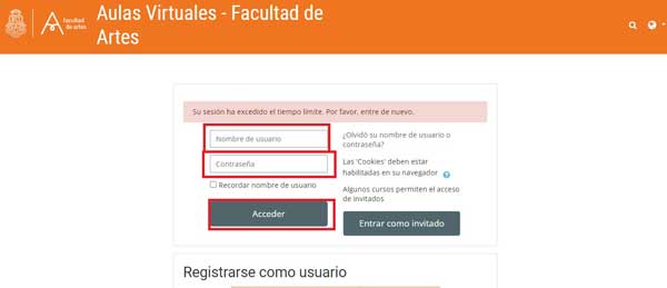 ACCEDER AULAS VIRTUALES FA UNC