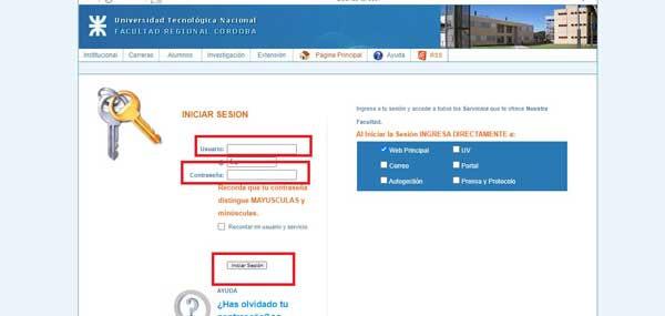ACCEDER AULAS VIRTUALES UTN CORDOBA