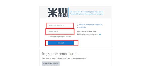 ACCEDER AULAS VIRTUALES UTN FRCU