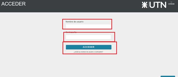 ACCEDER AULAS VIRTUALES UTN SANTA CRUZ