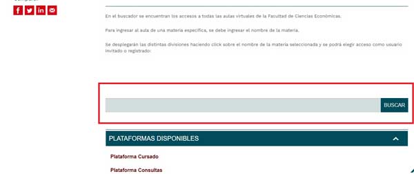 BUSCADOR AULAS VIRTULES FCE UNC