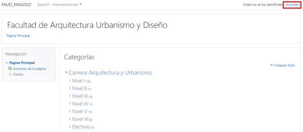 ENLACE ACCEDER AULAS VIRTUALES FAUD UNC