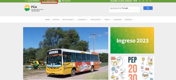 ENLACE AULA VIRTUAL FCA UNC