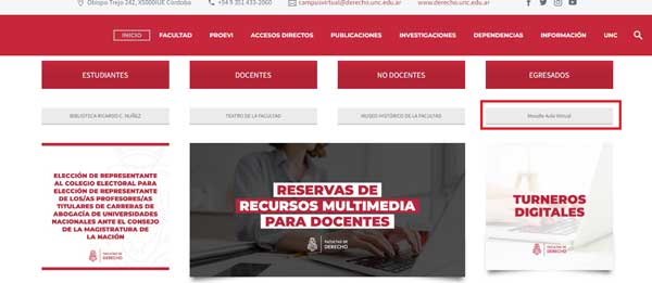 ENLACE AULAS VIRTUALES FD UNC